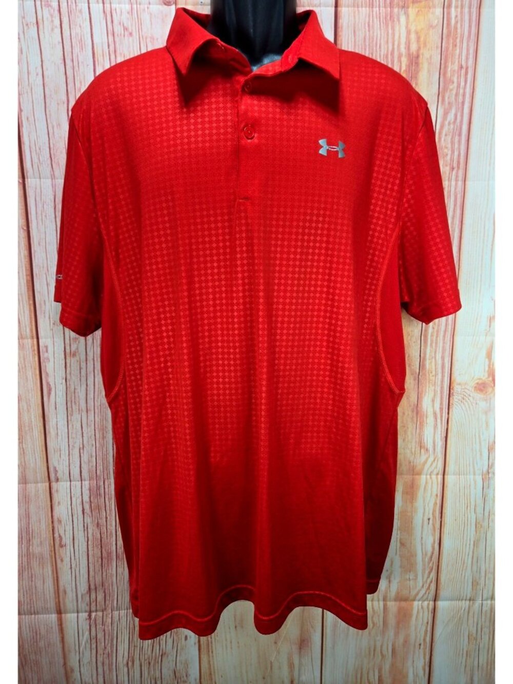 Under Armour Mens HeatGear Loose Fit Red Polo Size XXL
